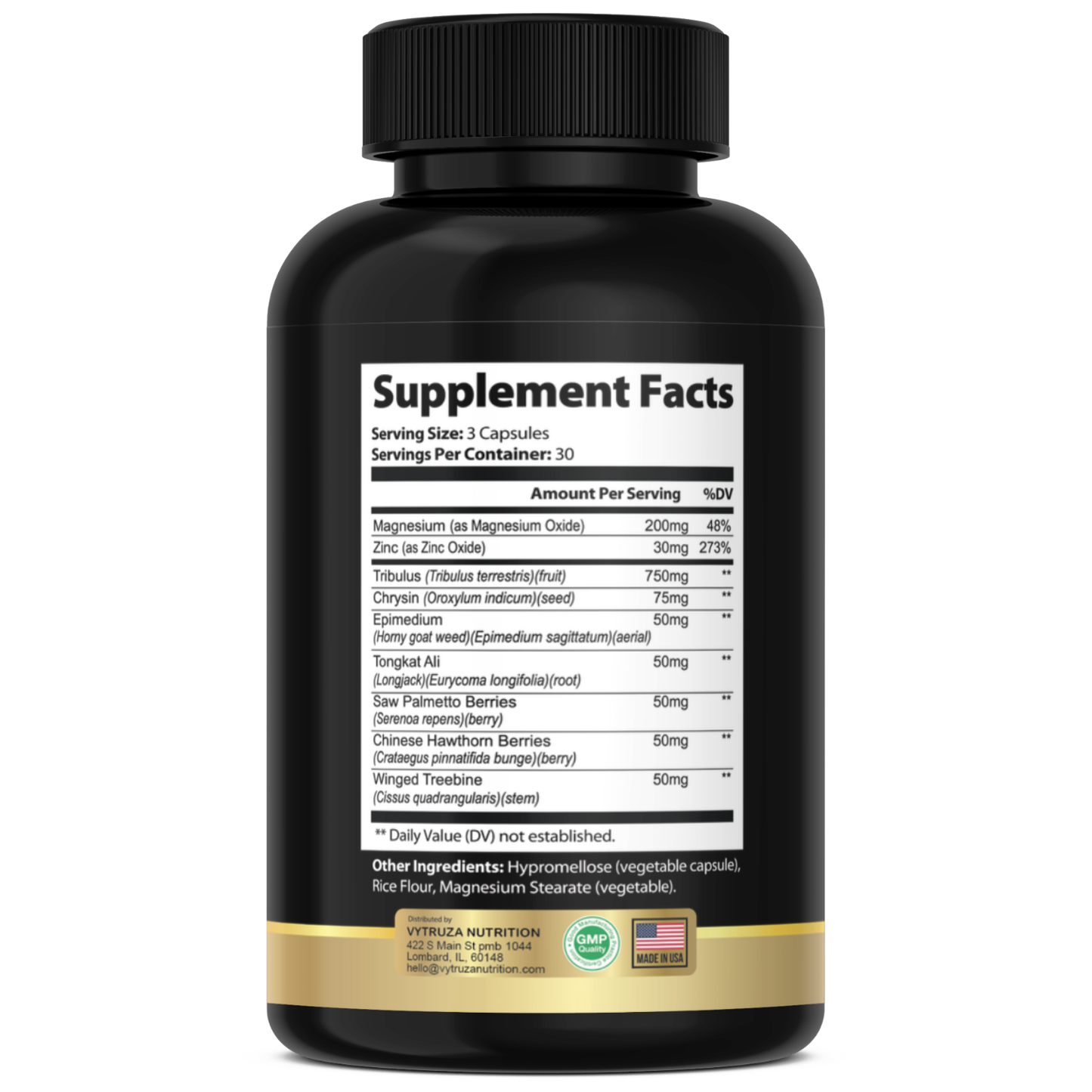 VYTRUZA Nutrition Advanced T-Boost Formula Test Support Capsules, Premium Ingredients, Energy, Strength Support Supplement for Men, 90 Capsules