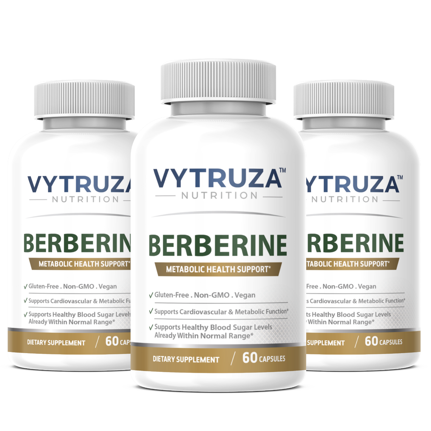 VYTRUZA Nutrition Berberine Capsules, Metabolic Health Support Formula*, Premium Ingredients, 60 Capsules
