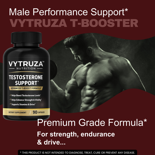 VYTRUZA Nutrition Advanced T-Boost Formula Test Support Capsules, Premium Ingredients, Energy, Strength Support Supplement for Men, 90 Capsules