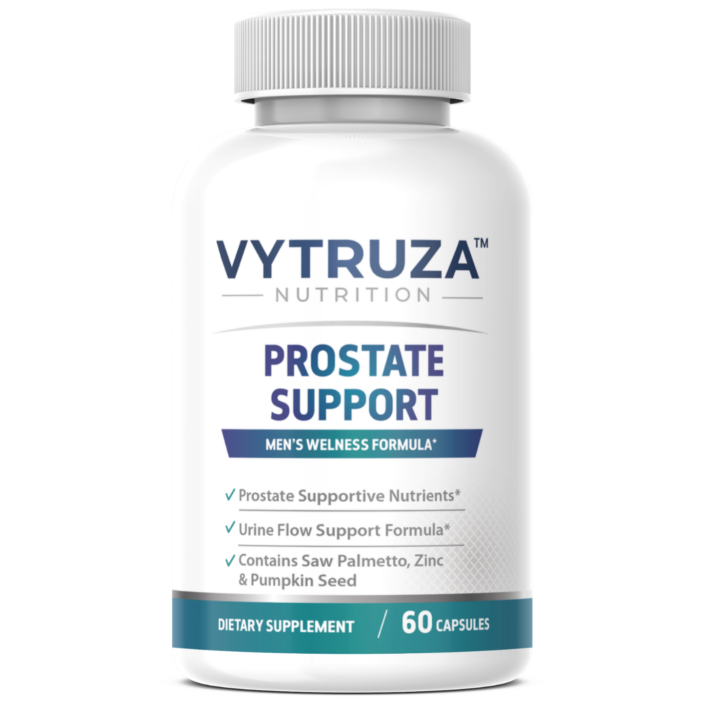 VYTRUZA Nutrition Prostate Support Capsules, Men's Wellness Formula, Premium Ingredients, Urine Flow Support*, 60 Capsules