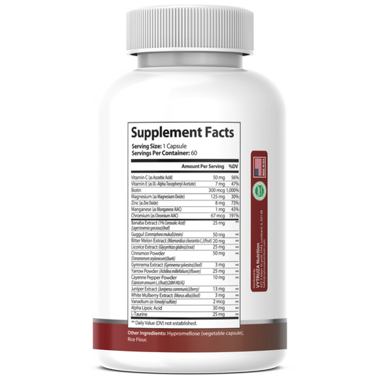 VYTRUZA Nutrition Blood Balance Capsules, Blood Sugar Support Formula*, Premium Ingredients, Supports Circulation & Overall Wellness*, 60 Capsules