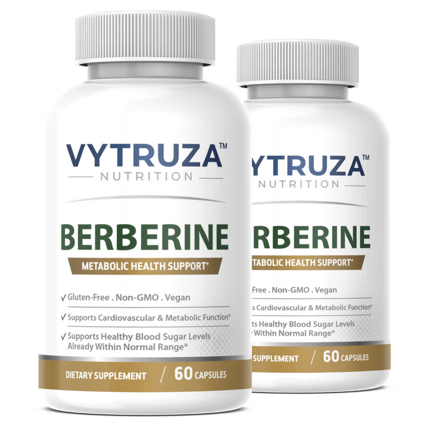 VYTRUZA Nutrition Berberine Capsules, Metabolic Health Support Formula*, Premium Ingredients, 60 Capsules